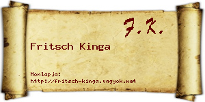 Fritsch Kinga névjegykártya