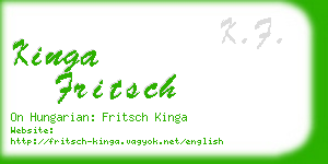 kinga fritsch business card